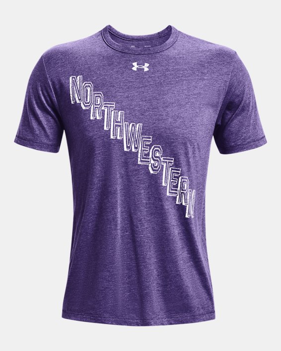 Men's UA Bi-Blend Collegiate Sideline T-Shirt, Purple, pdpMainDesktop image number 3